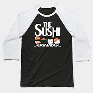 Sushi Stride: Roll Across the Road Baseball T-Shirt